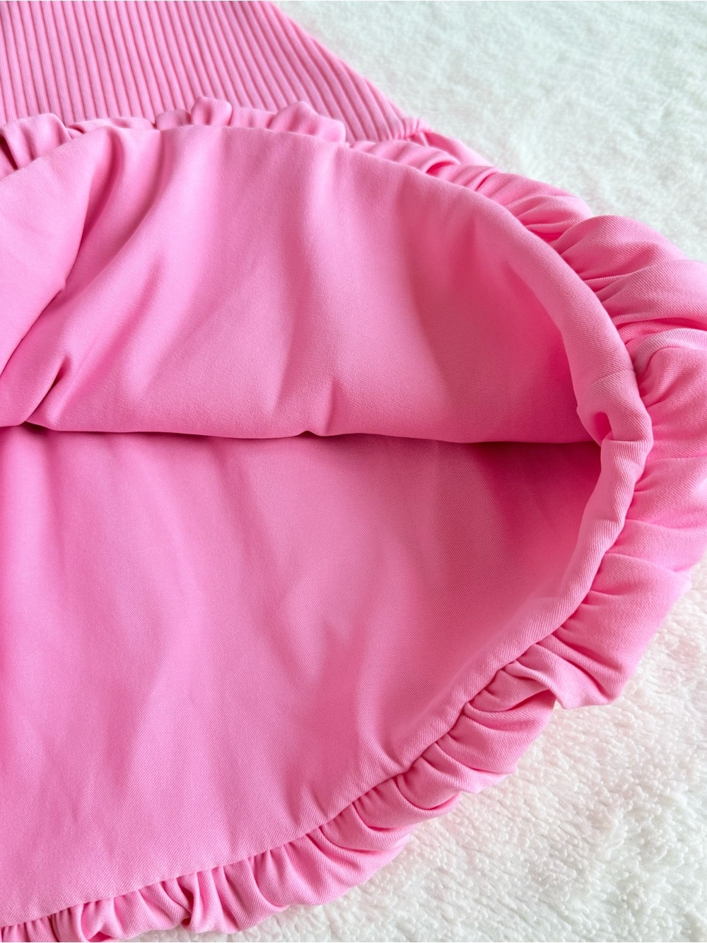 Zara Pink Halter Fit & Flare Ribbed Mini Dress S - Picture 5 of 10